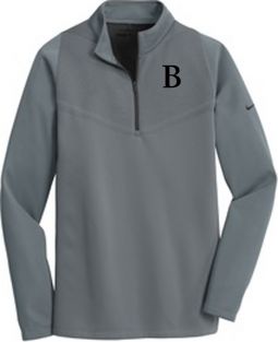 Men's Nike Therma-Fit Hypervis 1/2 Zip, Dark Grey/ Black